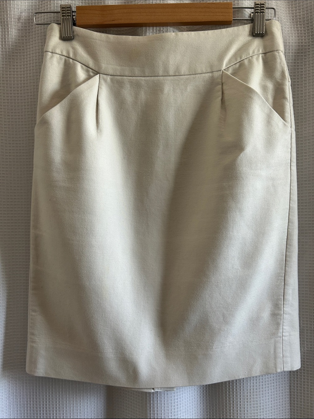 J. Crew Cream Pencil Skirt